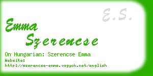 emma szerencse business card